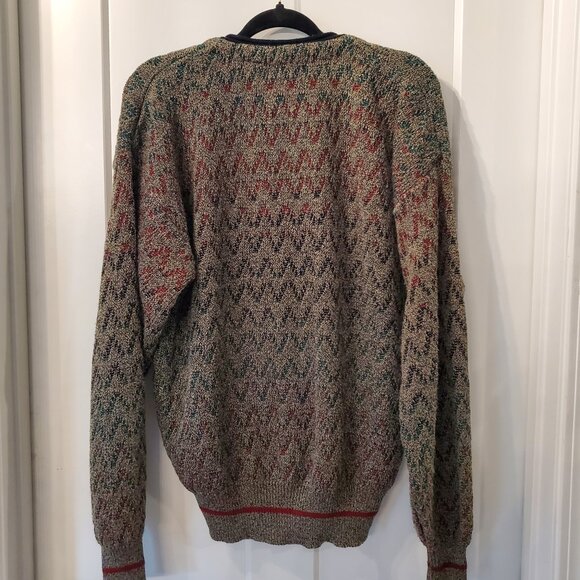 Vintage JT Beckett Wool Blend Knit Cardigan Sweater- Men's Size Large - Picture 5 of 7